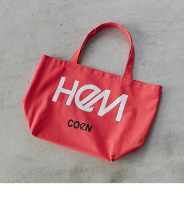 HeM（ヘム）別注ロゴトートバッグLサイズ