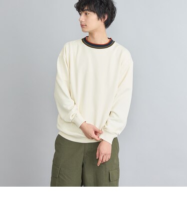 ニットリブカラー裏毛スウェット