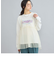 チュールキャミ付きロックTシャツ