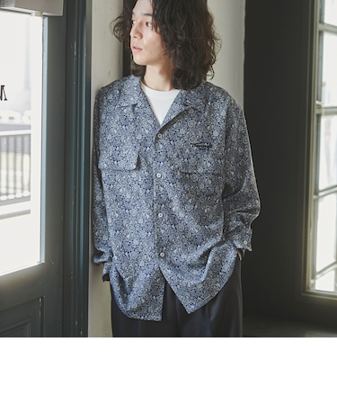 TOWNCRAFT（タウンクラフト）別注ペイズリーオープンカラーシャツ