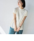 USAコットンハイネックフレンチスリーブワイドリブTシャツ