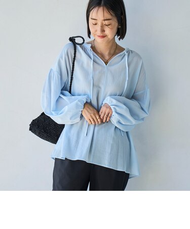 ハイツイストボイルコットン2WAYブラウス