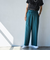 ライトコットンストレッチワイドパンツ