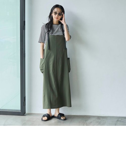 Funatabi Atlier エプロンワンピース　墨 Funatabi Atlier エプロンワンピース 墨