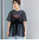 チュールキャミ付きロゴTシャツ