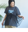 チュールキャミ付きロゴTシャツ