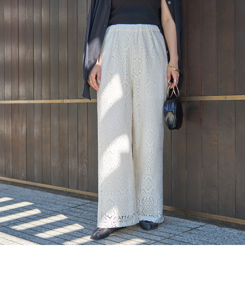 レースイージーワイドパンツ