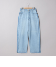 【スタイルアップ叶う】サイドラインカットオフバギーデニムパンツ