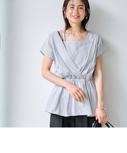 【RONEL】カシュクールキャミドッキングブラウス
