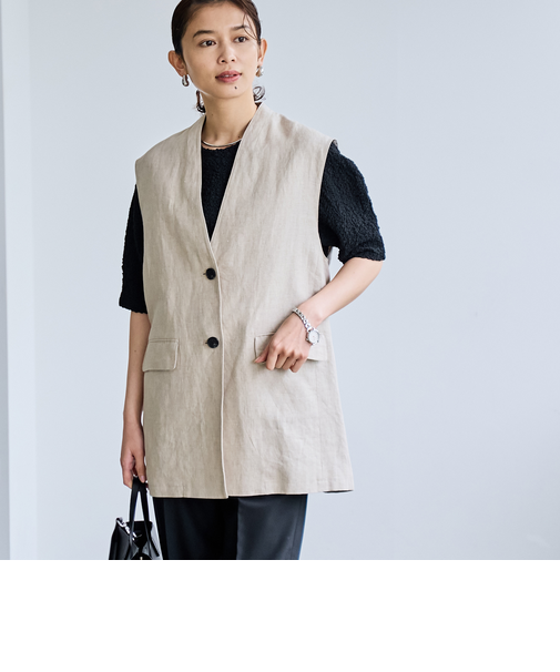 【RONEL】European Flax（ヨーロピアンフレックス） ジレ（セットアップ対応可能）