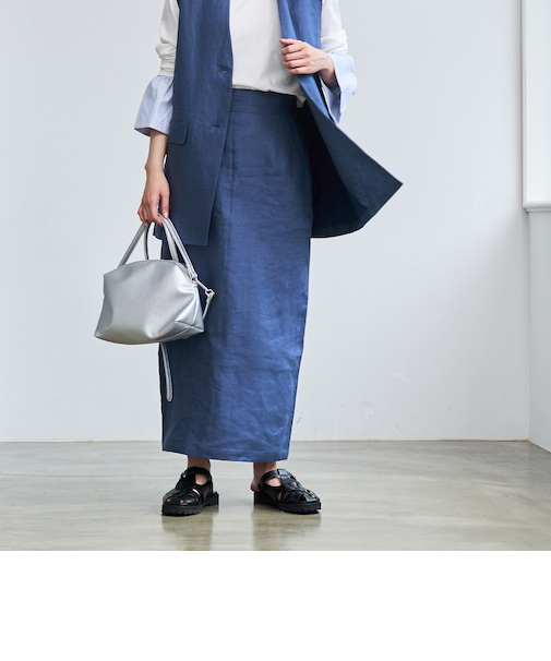 【RONEL】European Flax(ヨーロピアンフレックス) ナロースカート(セットアップ対応可能)