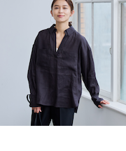 【RONEL】European Flax（ヨーロピアンフレックス） スキッパーシャツ