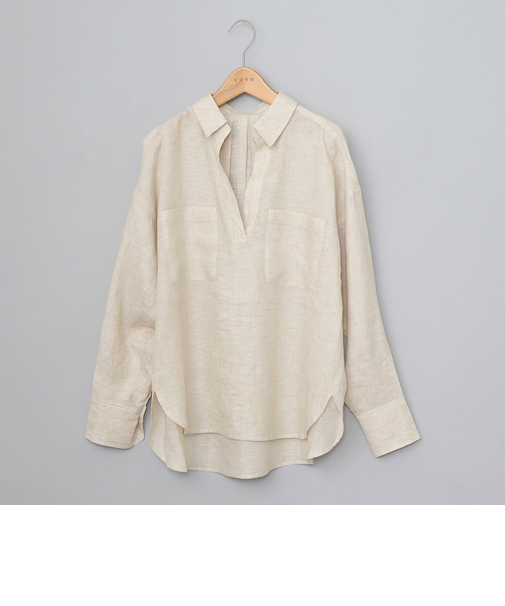 【RONEL】European Flax（ヨーロピアンフレックス） スキッパーシャツ