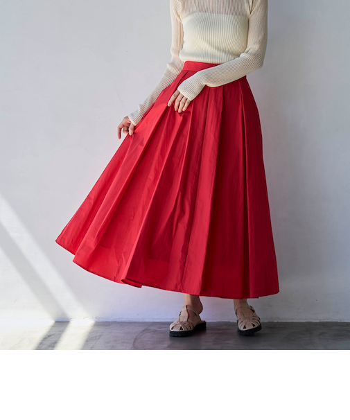 【RONEL】タイプライターフレアスカート