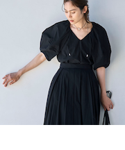 【RONEL】タックショルダーブラウス