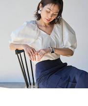 【RONEL】タックショルダーブラウス