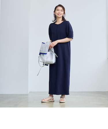 【RONEL】クリアポンチコクーンワンピース