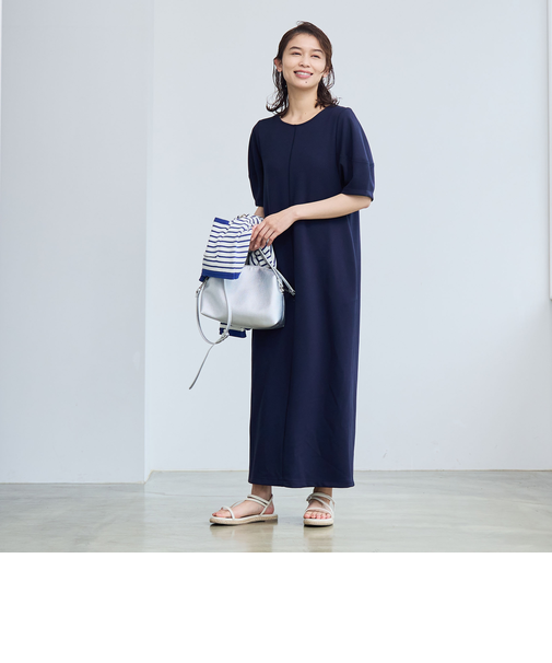 【RONEL】クリアポンチコクーンワンピース