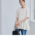 【RONEL】クリアポンチ異素材ドッキングペプラムカットソー