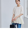 【RONEL】クリアポンチ異素材ドッキングペプラムカットソー