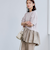 【RONEL】クリアポンチ異素材ドッキングペプラムカットソー