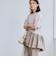 【RONEL】クリアポンチ異素材ドッキングペプラムカットソー