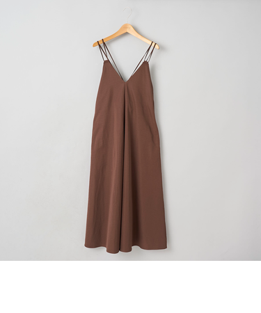 ポリツイルダブルストラップキャミワンピース