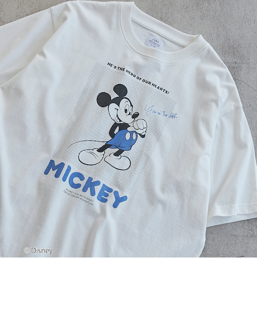 coen限定／Disney（ディズニー）フロントプリントTシャツ