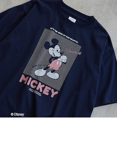 coen限定／Disney（ディズニー）フロントプリントTシャツ