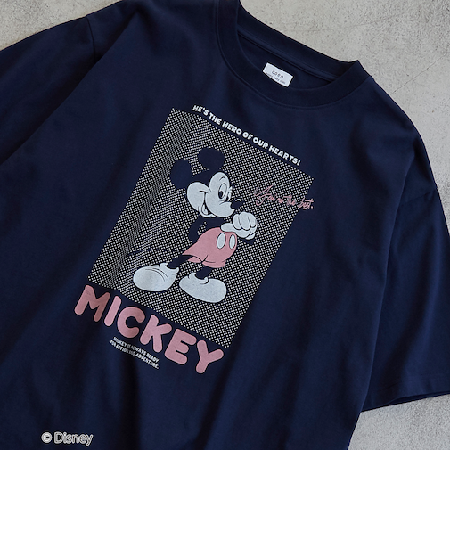 coen限定／Disney（ディズニー）フロントプリントTシャツ
