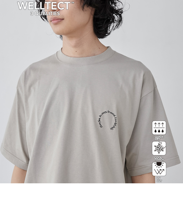 【WELLTECT】サークルロゴバックプリントTシャツ