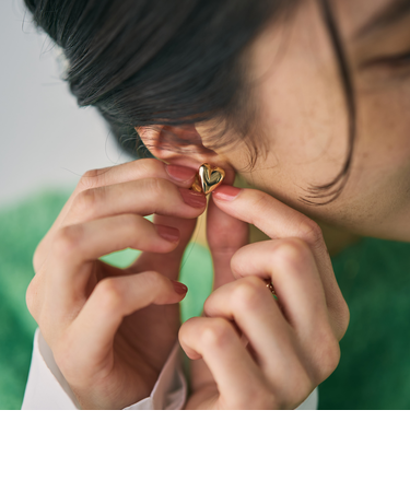 プチハートピアス