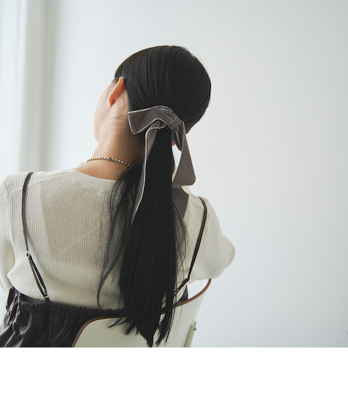 ベロアリボンヘアカフ