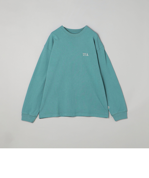 USAコットンピグメントワンポイント刺繍Tシャツ