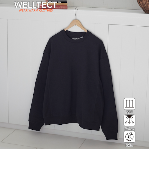 【WELLTECT】 クルーネックスウェット