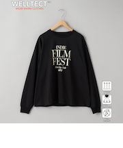 【WELLTECT】天竺ロゴプリントロングスリーブTシャツ