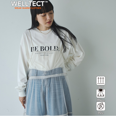 【WELLTECT】天竺ロゴプリントロングスリーブTシャツ