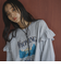 スーベニアプリントフリルロングスリーブTシャツ