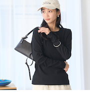 メロー袖 クルーネック ロングスリーブTシャツ