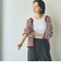 変形ボーダークルーネックカーディガン
