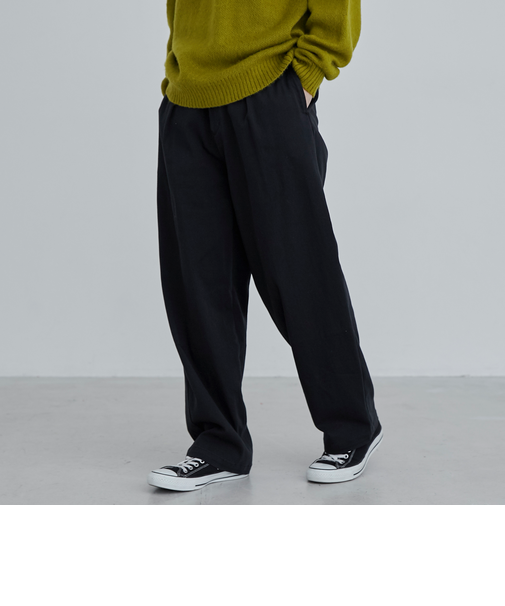 ウォッシュドストレッチワイドチノパンツ