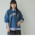 メロー切替ロゴプリント裏毛スウェット