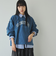 メロー切替ロゴプリント裏毛スウェット