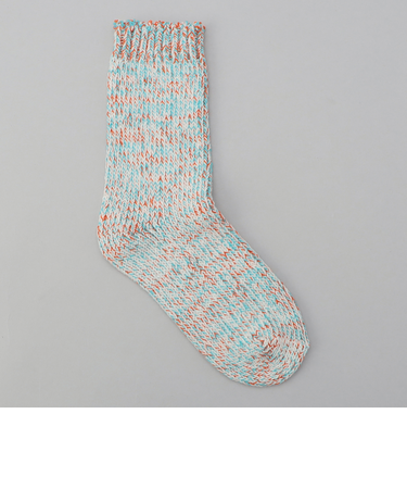 【H FOOT WEAR（エイチ フットウェア）】メランジテンジククルーソックス（新色追加）