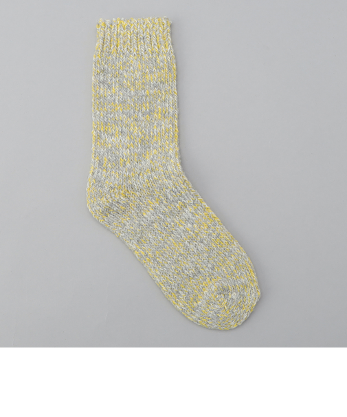 【H FOOT WEAR（エイチ フットウェア）】メランジテンジククルーソックス（新色追加）