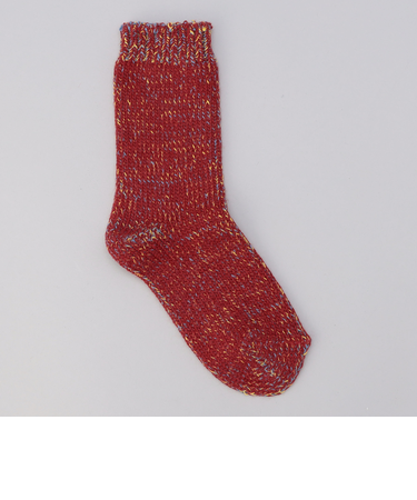 【H FOOT WEAR（エイチ フットウェア）】メランジテンジククルーソックス（新色追加）