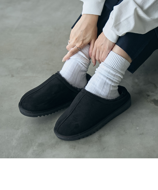 ＜PARKNIK＞フェイクムートンミュール（WEB限定サイズ）