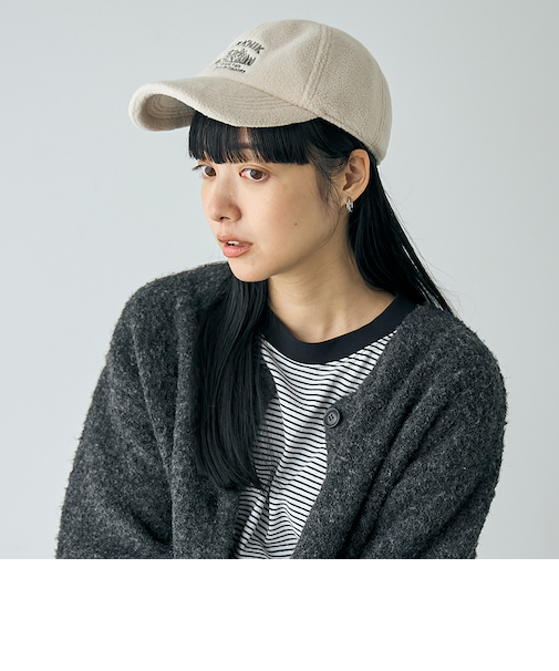 ＜PARKNIK＞フリースロゴ刺繍キャップ