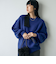 起毛アゼ編みクルーネックチュニックニット