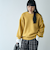起毛アゼ編みクルーネックチュニックニット